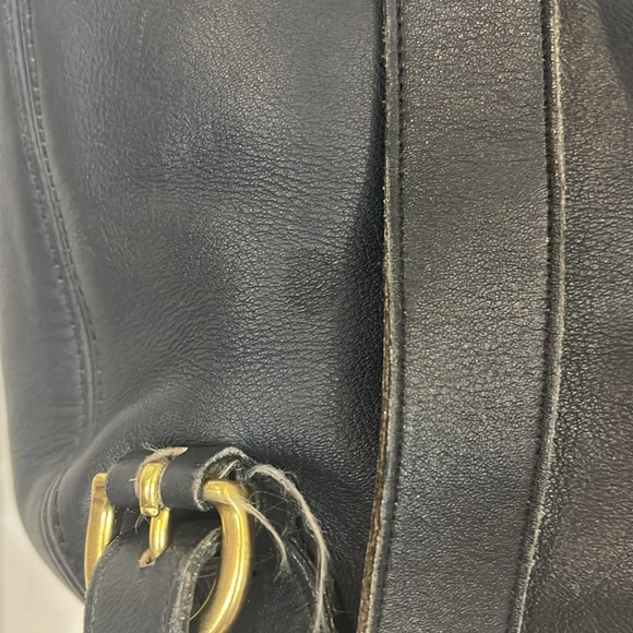 COACH Y2K Vintage Black Large Leather  Backpack - Picture 5 of 11